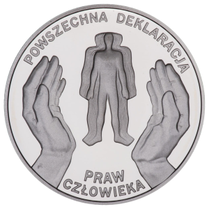 10 złotych 1998 Deklaracja Praw Człowieka - srebrna moneta kolekcjonerska 