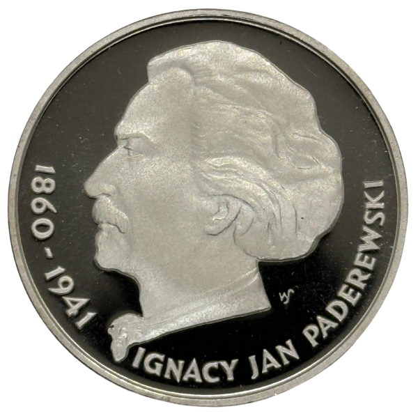 100 złotych 1975 Ignacy Jan Paderewski - srebrna moneta kolekcjonerska 