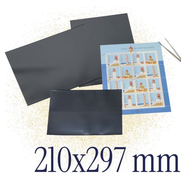 Hawidy na znaczki 210d x 297 mm HAWID 5 sztuk A4 czarne