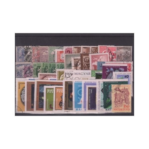 Pakiet Węgry 50 znaczków kasowane na czarnej karcie transportowej [122]