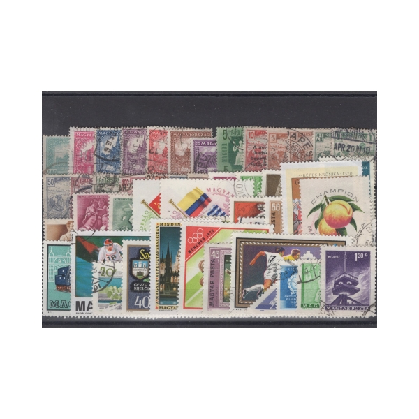 Pakiet Węgry 50 znaczków kasowane na czarnej karcie transportowej [116]