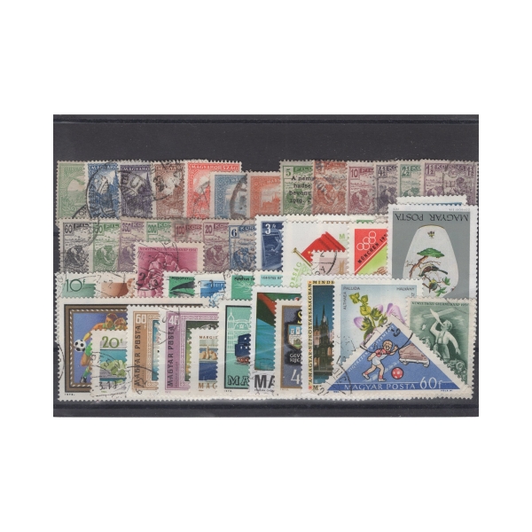 Pakiet Węgry 50 znaczków kasowane na czarnej karcie transportowej[ 112]