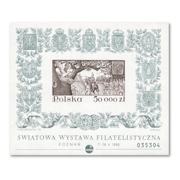 1993 Fi. blok 152 A ** Legenda o Orle Białym blok cięty