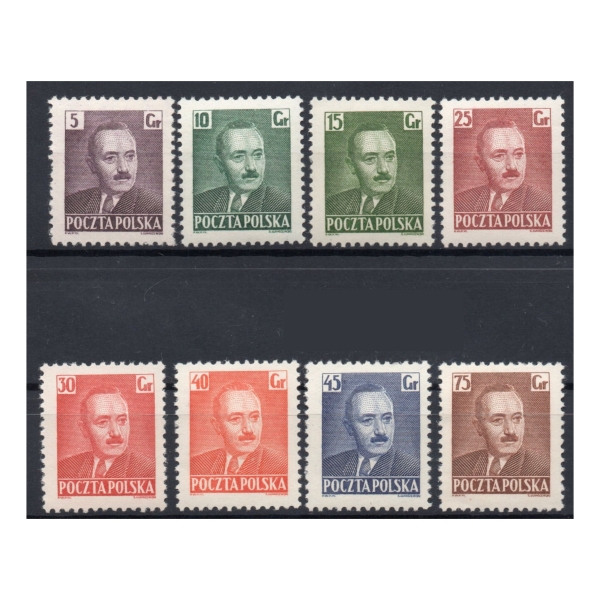 1950 Fi. 533 - 540 ** Bolesław Bierut seria znaczków