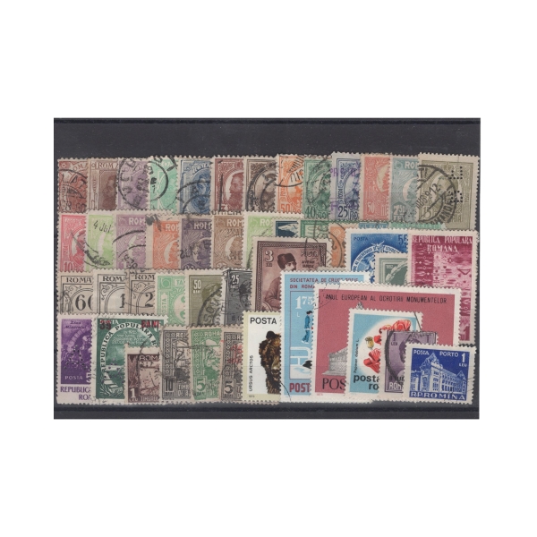 Pakiet Rumunia 50 znaczków kasowane na czarnej karcie [094]