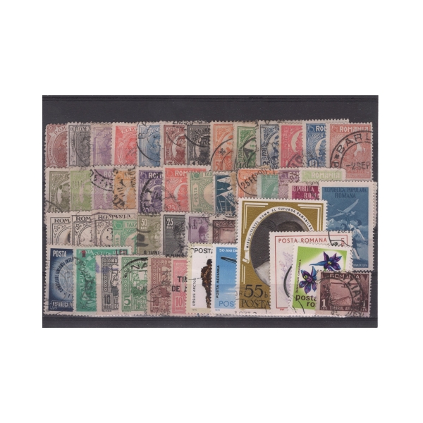 Pakiet Rumunia 50 znaczków kasowane na czarnej karcie [093]