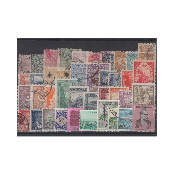 Pakiet Turcja 40 znaczków czyste na czarnej karcie [014]