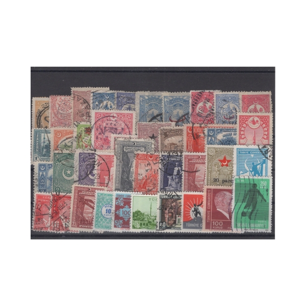 Pakiet Turcja 40 znaczków czyste na czarnej karcie [013]