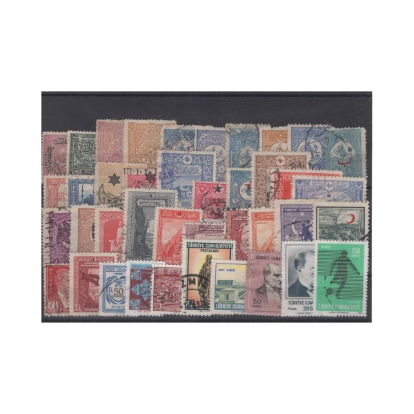 Pakiet Turcja 40 znaczków czyste na czarnej karcie [012]
