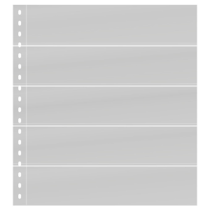 T-karta Crystal Clear 825 - Lindner - 5 kieszeni na znaczki, czarna przekładka