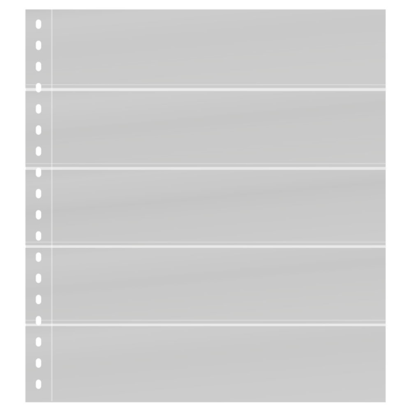 T-karta Crystal Clear 825 - Lindner - 5 kieszeni na znaczki, czarna przekładka