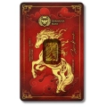 Złota sztabka 1 g Au 999.9 Germania Mint Horse - chiński rok konia, kolekcjonerska złota sztabka inwestycyjna