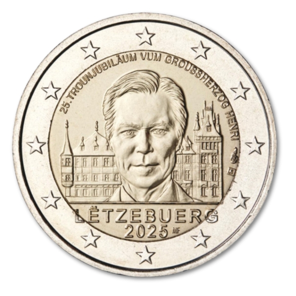 2 Euro 2025 Luxemburg - Objęcie tronu przez Księcia Henryka Moneta kolekcjonerska