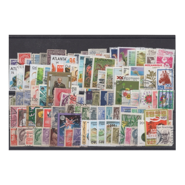 Pakiet Świat 95 znaczków kasowane na czarnej karcie [39]