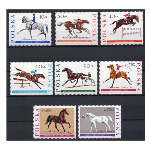 1967 Fi. 1592 - 1599 ** Jeździectwo seria znaczków