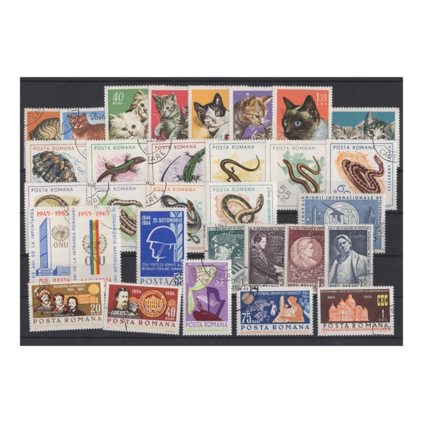 Pakiet Rumunia 30 znaczków kasowane na czarnej karcie [097]