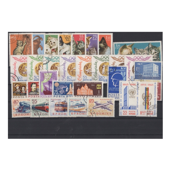 Pakiet Rumunia 30 znaczków kasowane na czarnej karcie [099]