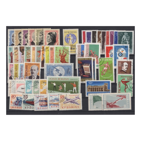 Pakiet Rumunia 55 znaczków kasowane na czarnej karcie [105]