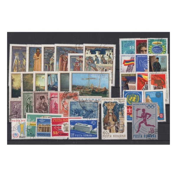 Pakiet Rumunia 36 znaczków kasowane na czarnej karcie [108]