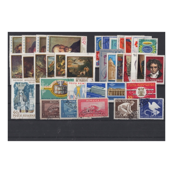 Pakiet Rumunia 35 znaczków kasowane na czarnej karcie [109]