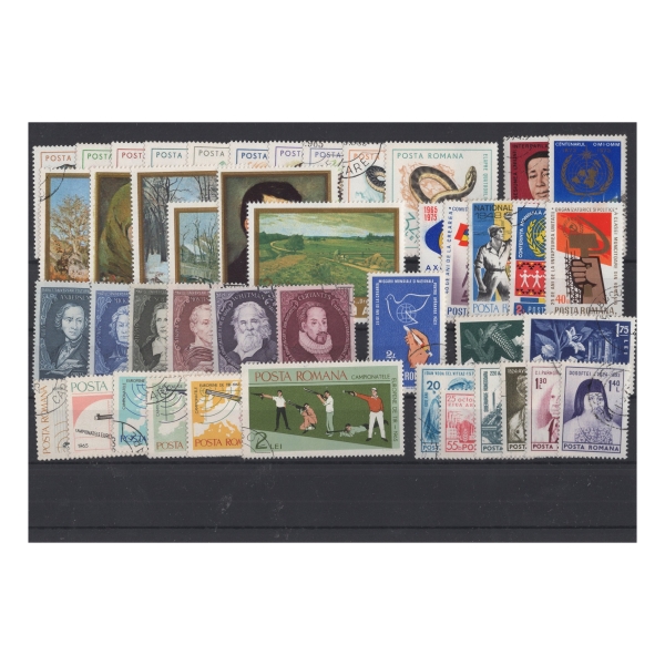 Pakiet Rumunia 44 znaczków kasowane na czarnej karcie [111]