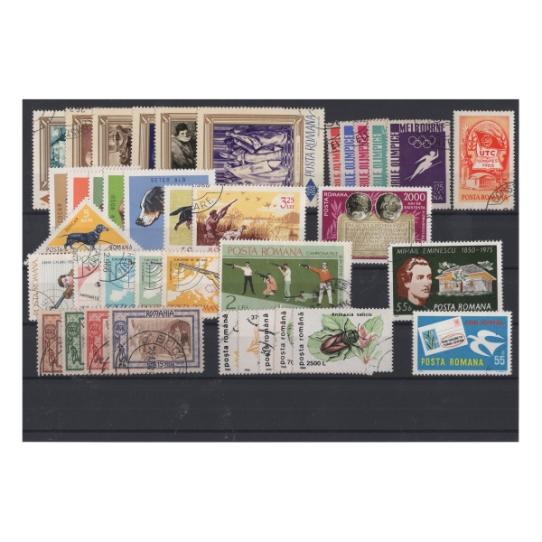 Pakiet Rumunia 38 znaczków kasowane na czarnej karcie [114]