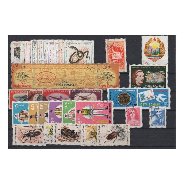 Pakiet Rumunia 35 znaczków kasowane na czarnej karcie [115]