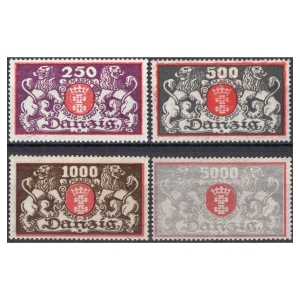 WMG 1923 Fi. 120-123 ** Herb Gdańska seria znaczków
