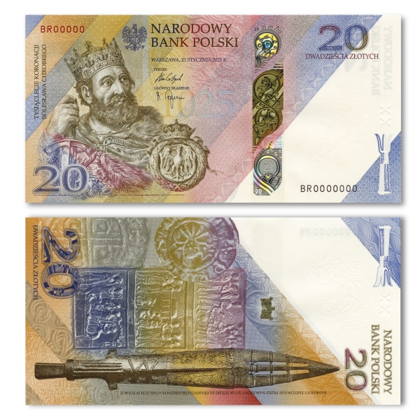 2025 20 zł Tysiąclecie koronacji Bolesława Chrobrego banknot kolekcjonerski NBP