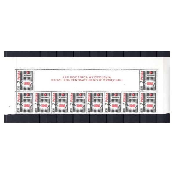 1975 Fi. 2215 pasek ** Wyzwolenie Auschwitz parki rozdzielone przywieszką