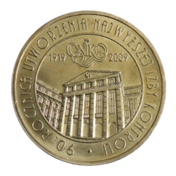 2 złote 2009 NG 90. Rocznica Utworzenia NIK moneta kolekcjonerska