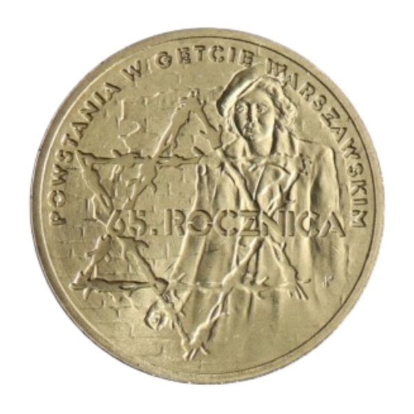 2 złote 2008 NG 65. Rocznica Powstania w Getcie moneta kolekcjonerska
