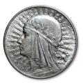 10 złotych 1932 Głowa Kobiety (Polonia) Bez Znaku Mennicy - II Rzeczpospolita Srebro Ag 750