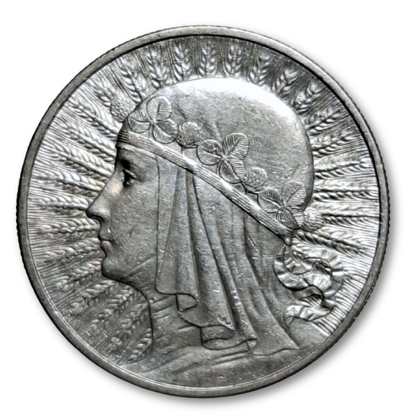 10 złotych 1932 Głowa Kobiety (Polonia) Bez Znaku Mennicy - II Rzeczpospolita Srebro Ag 750