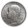 10 złotych 1932 Głowa Kobiety (Polonia)  Bez Znaku Mennicy Srebrna moneta