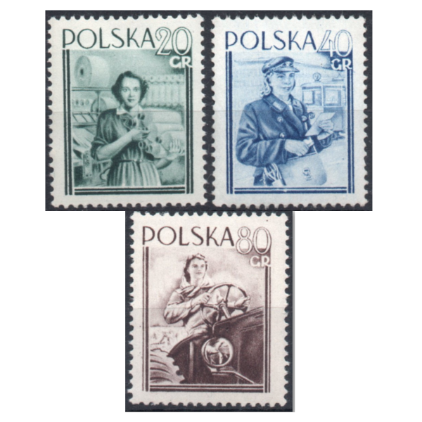 1954 Fi. 701-703 ** Międzynarodowy Dzień Kobiet - kompletna seria znaczków