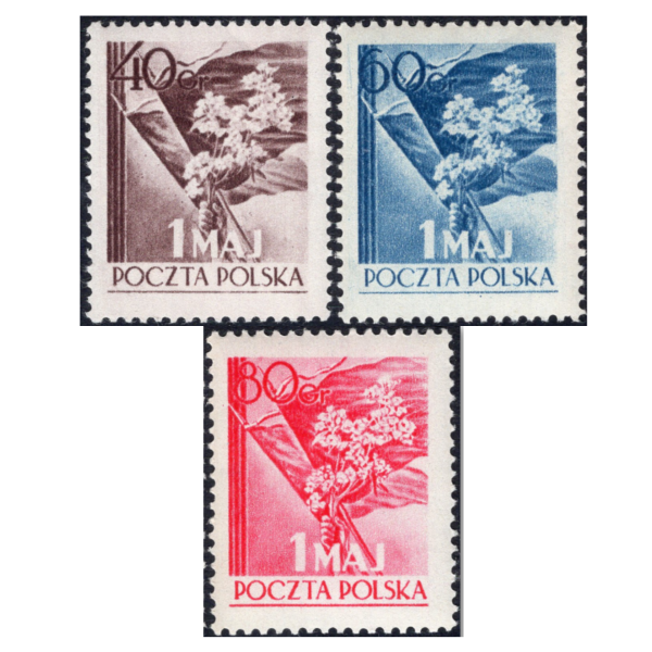 1954 Fi. 704-706 ** Święto 1 Maja - kompletna seria znaczków pocztowych
