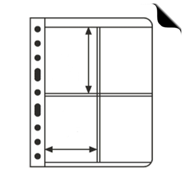 Vario 2ST - karta na pocztówki czarna - 5 szt