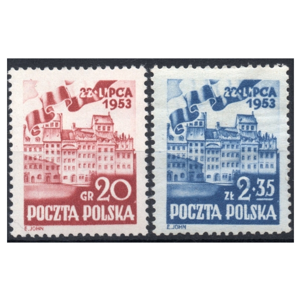1953 Fi. 671-672 ** Święto 22 Lipca - kompletna seria znaczków