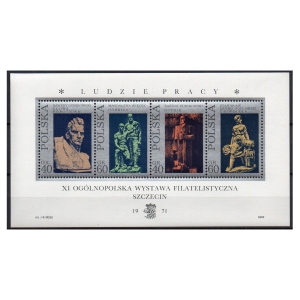 1971 Fi. blok 78 ** XI Ogólnopolska Wystawa Filatelistyczna w Szczecinie - Ludzie pracy