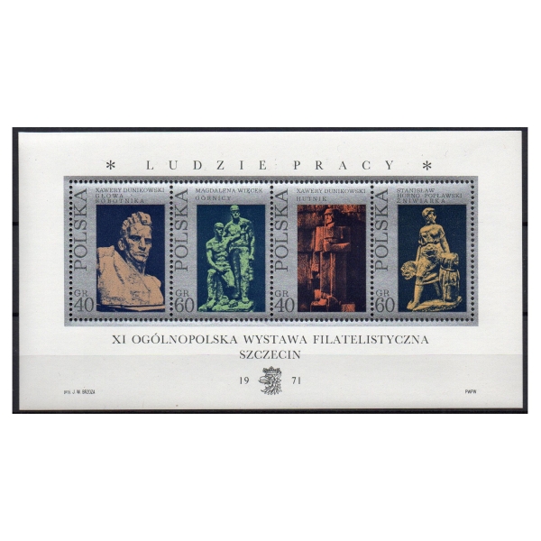 1971 Fi. blok 78 ** XI Ogólnopolska Wystawa Filatelistyczna w Szczecinie - Ludzie pracy