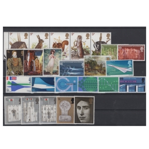 Pakiet Wielka Brytania 23 znaczki kasowane na czarnej karcie transportowej [201]