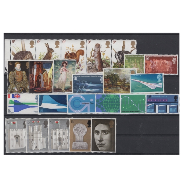 Pakiet Wielka Brytania 23 znaczki kasowane na czarnej karcie transportowej [201]