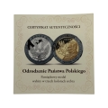 Medal pamiątkowy Odrodzenie Państwa Polskiego wybity w trzech kolorach srebra