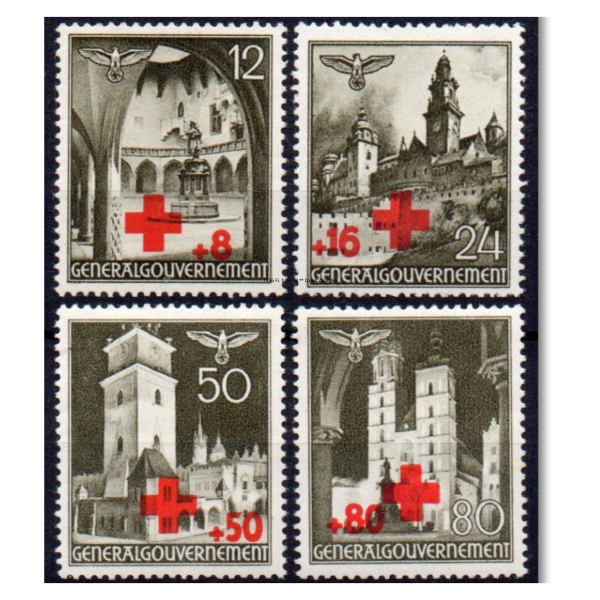 1940 Fi. GG 52 - 55 ** Dopłata na NCK czwórki seria znaczków