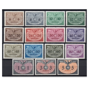 1940 Fi. GG U1-15 ** Godło w dużym formacie - seria znaczków urzędowych