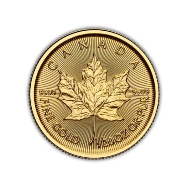 Złota moneta Liść Klonowy 1/20 oz 2026 | mała złota moneta inwestycyjna