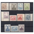 1925 Fi. 205 - 215 ** Zabytki i żaglowiec seria znaczków
