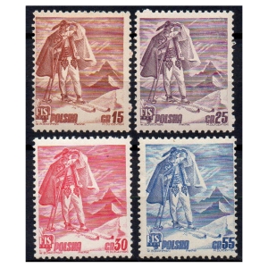 1939 Fi. 330-333 ** Zawody narciarskie FIS w Zakopanem seria znaczków