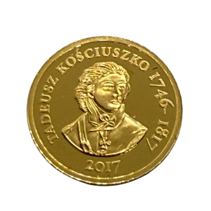 100 Franków Tadeusz Kościuszko  złota moneta kolekcjonerska najwyższej próby 999